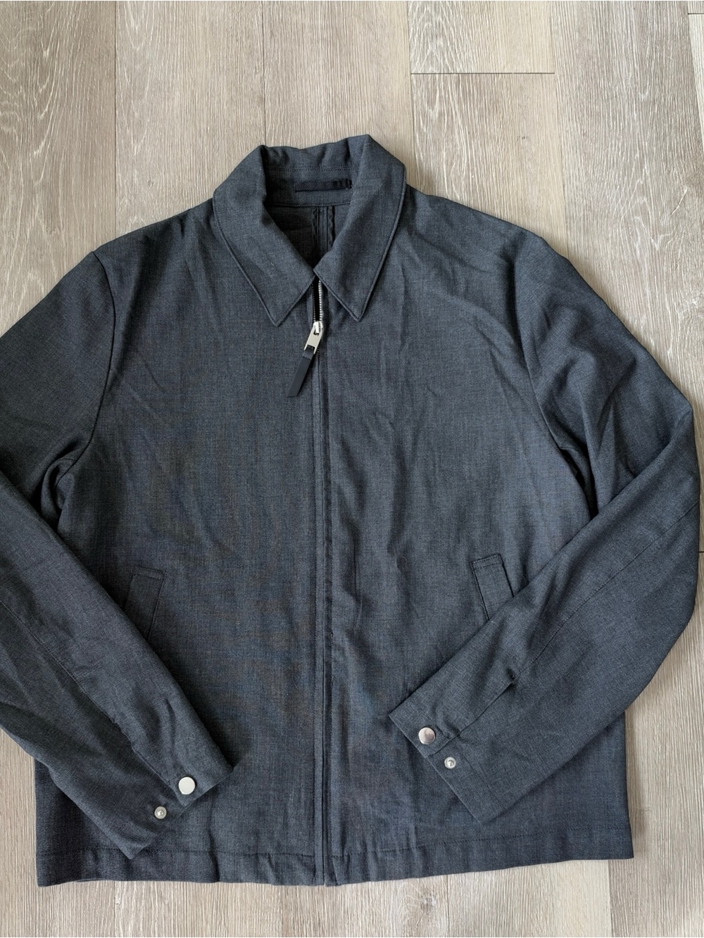 H&M Charcoal Zip-Front Lightweight Jacket